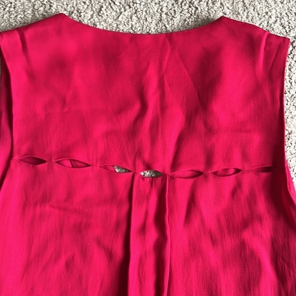 Reiss Juno Cutout Detail Tank Top Blouse Red - Picture 4 of 9